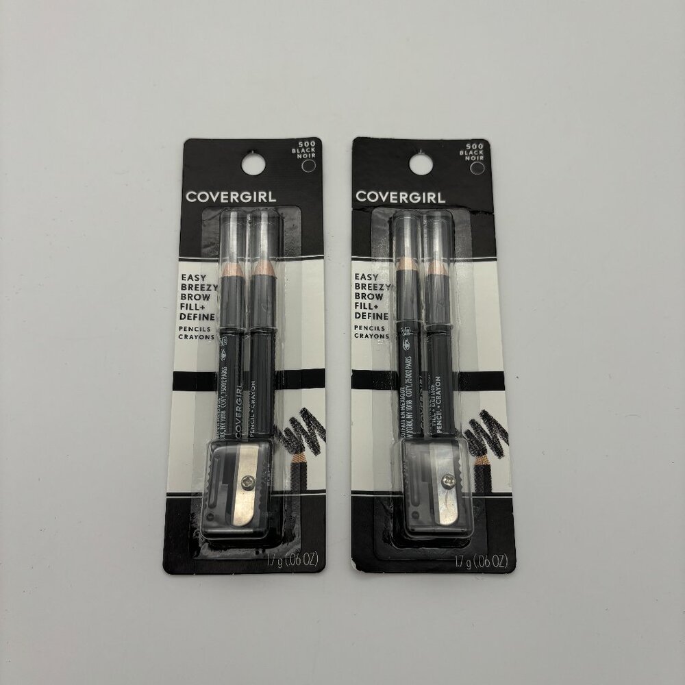 🆓FREE ITEM: Covergirl Brow Fill Define Pencils Crayons Sharpener, 500 Black (2)
